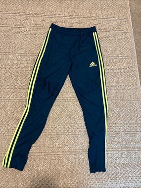 Adidas Men’s Joggers Navy & Neon Yellow Stripes
